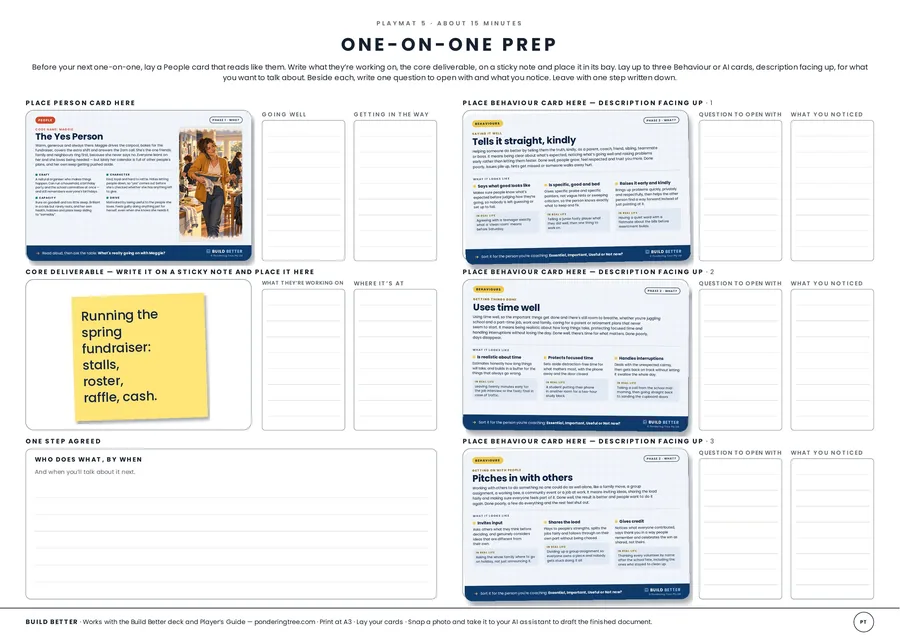 One-on-One Prep playmat with cards in place